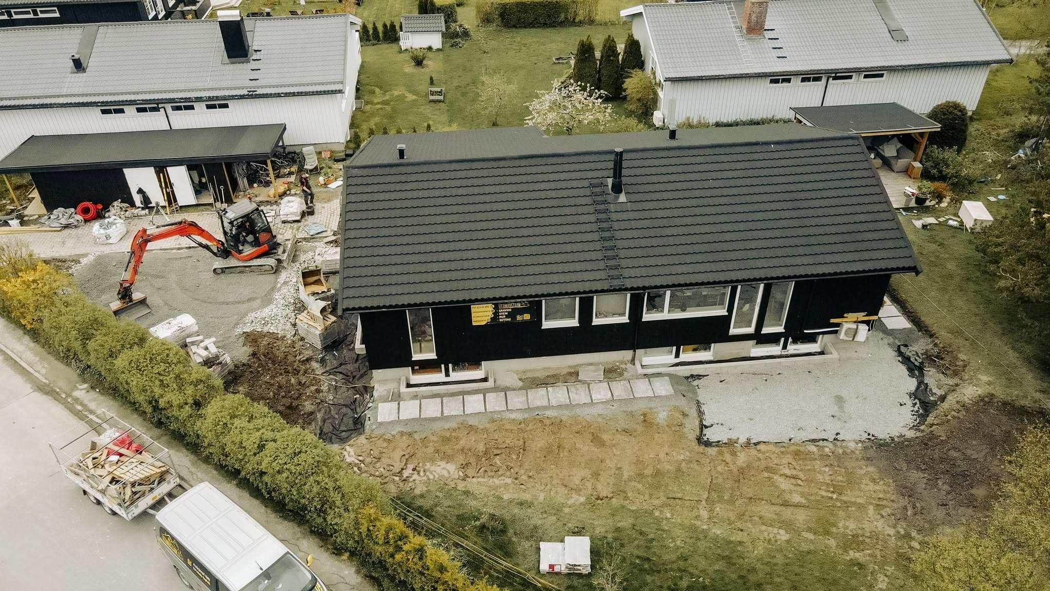 Steinlagt gårdsplass